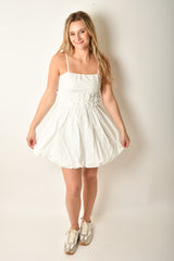 BUBBLE HEM MINI DRESS