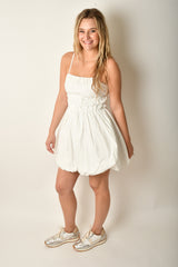 BUBBLE HEM MINI DRESS