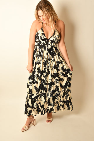 ATHENA PLEATED FLORAL DRESS