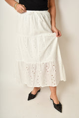 EMB EYELET MAXI SKIRT
