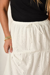 EMB EYELET MAXI SKIRT