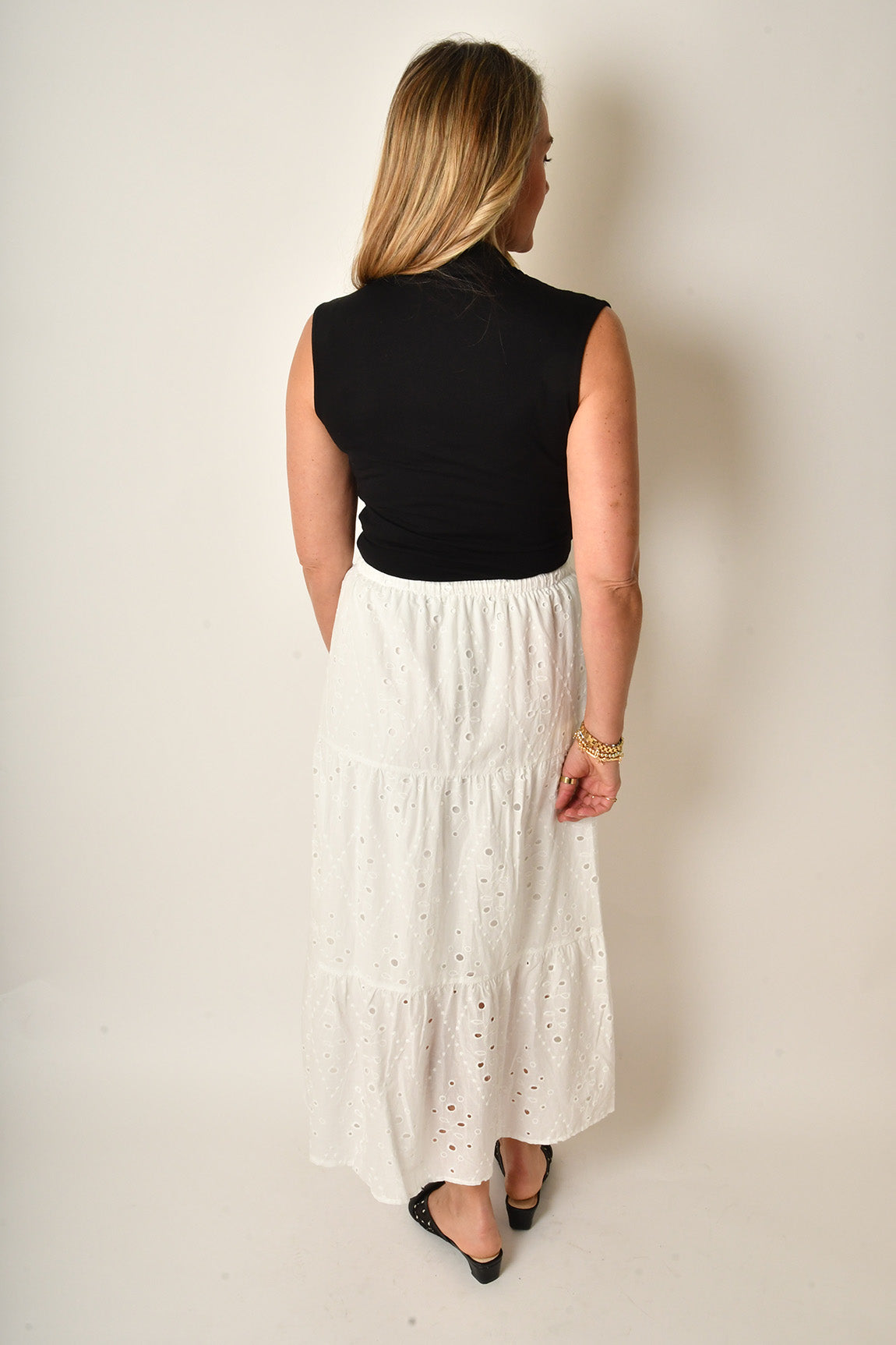 EMB EYELET MAXI SKIRT
