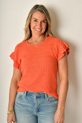 FLUTTER SLEEVE DOLMAN KNIT