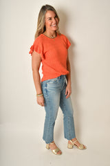FLUTTER SLEEVE DOLMAN KNIT