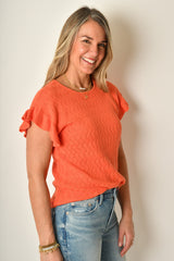 FLUTTER SLEEVE DOLMAN KNIT