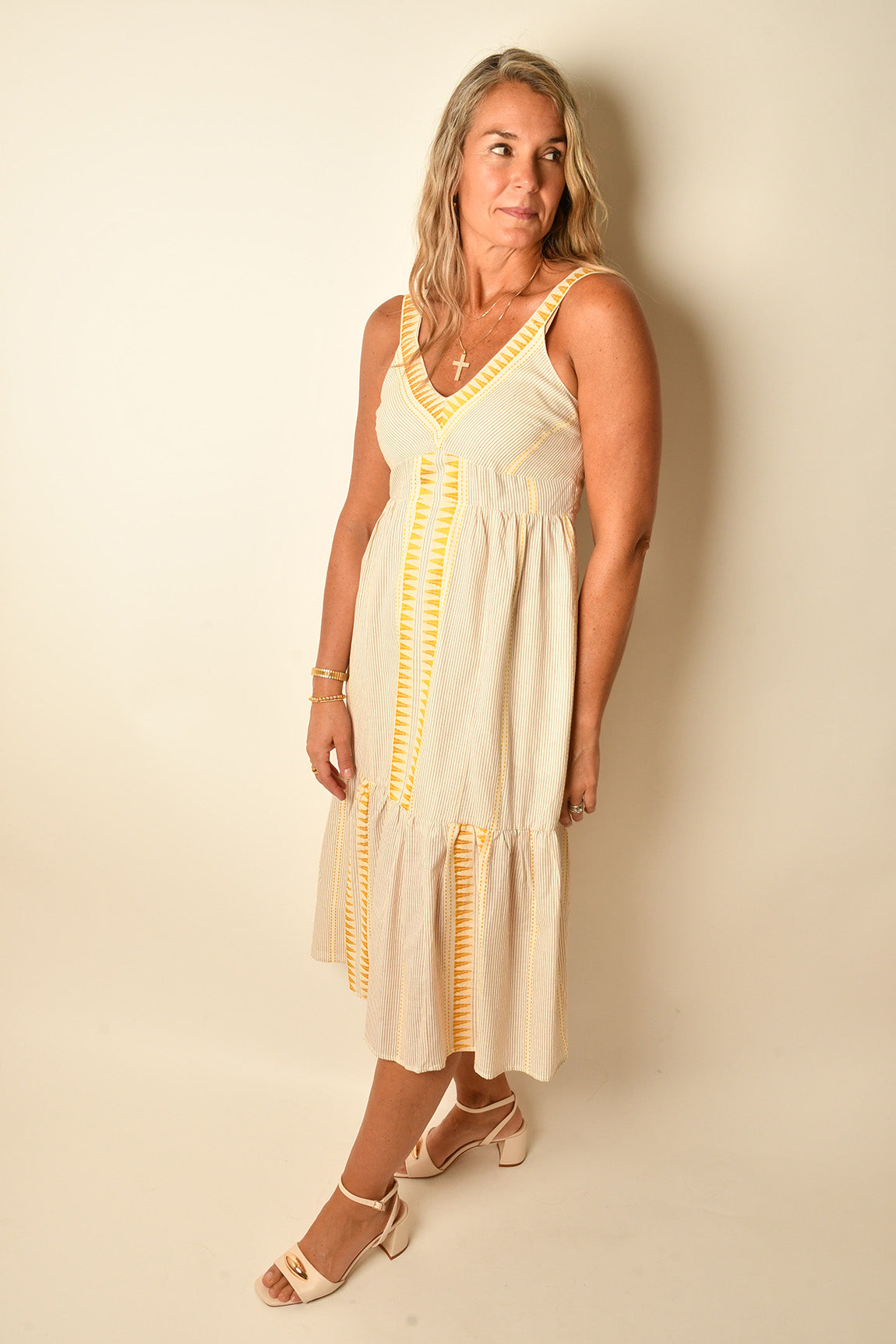 TRIBAL STRIPE MIDI DRESS jb and me TRIBAL STRIPE MIDI DRESS jb and me
