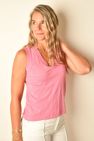 ESSENTIAL HEATHER V-NECK TANK