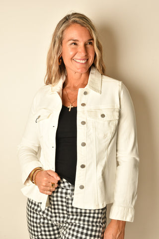 FIT AND FLARE TRUCKER JACKET