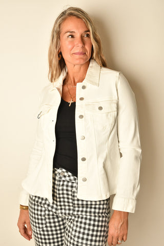 FIT AND FLARE TRUCKER JACKET