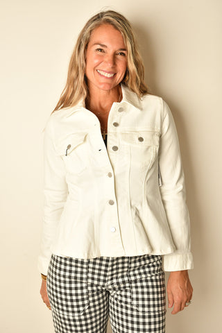 FIT AND FLARE TRUCKER JACKET