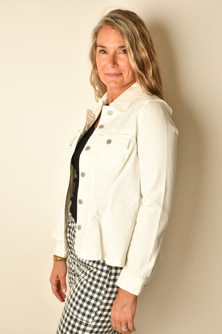 FIT AND FLARE TRUCKER JACKET