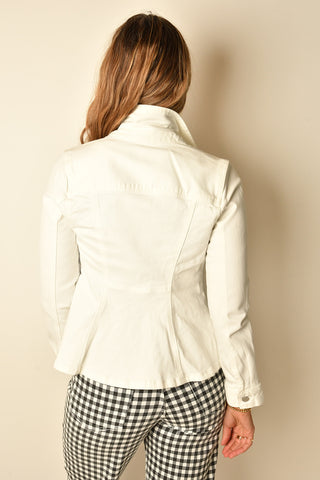 FIT AND FLARE TRUCKER JACKET