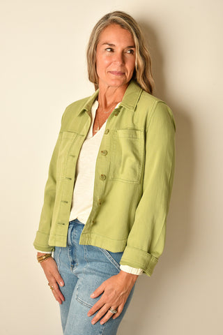 HI-LOW DENIM SHACKET