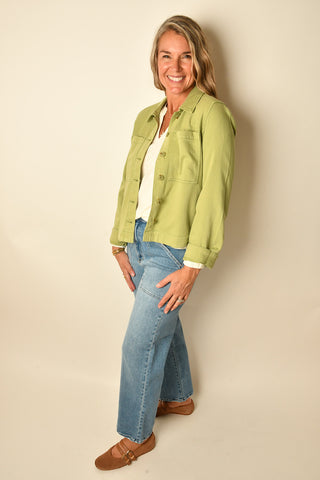 HI-LOW DENIM SHACKET