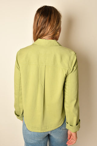 HI-LOW DENIM SHACKET