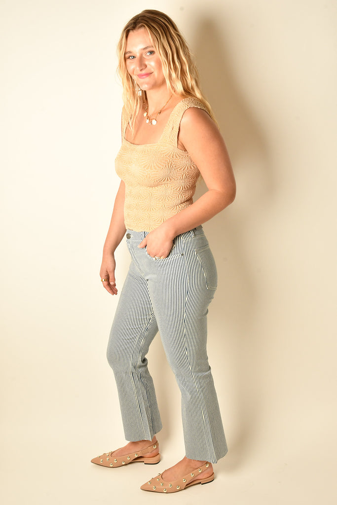 KELSEY HIGH RISE STRIPED JEAN