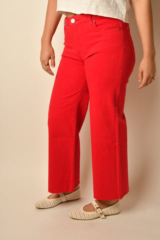MEG WIDE LEG RAW HEM
