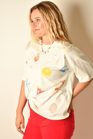 COASTAL COCKTAILS BOXY TEE