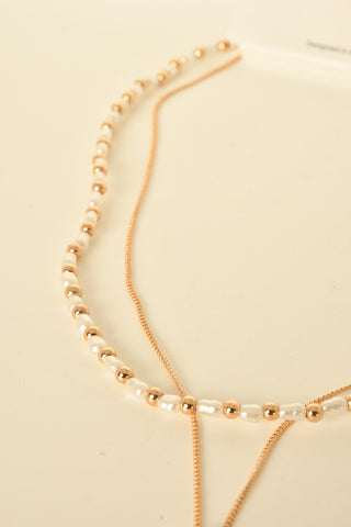 TWO STRAND PEARL & DIAMOND NECKLACE