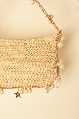 STEPH STRAW EVENING BAG