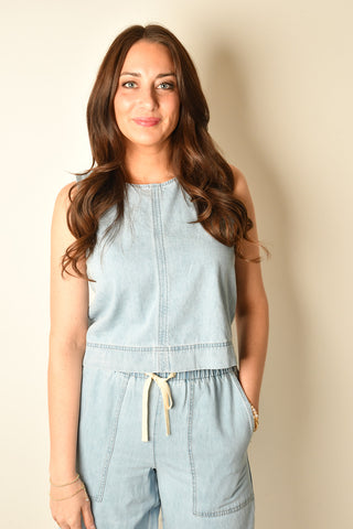 SUN SEEKER DENIM TANK