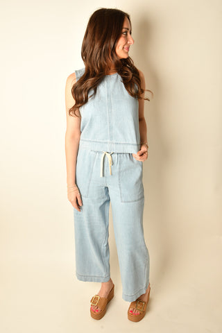 SUN SEEKER DENIM TANK