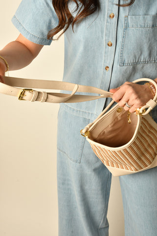 SORRENTO IVORY BUCKET BAG