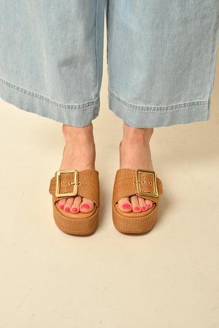 JILLIAN RAFFIA WEDGE