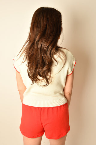 SLEEVELESS PATRIOT SWEATER