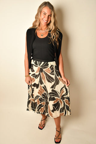 NOSTALIGA PLEATED MIDI SKIRT