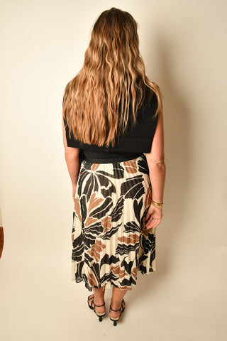 NOSTALIGA PLEATED MIDI SKIRT