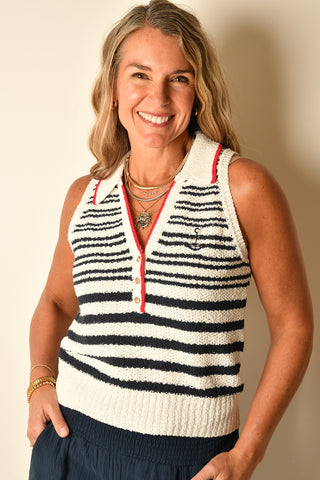 ANCHORS AWAY SWEATER VEST