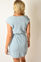 PAXTON KNIT DENIM DRESS