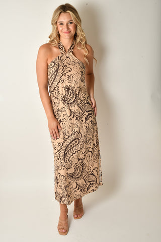 HAVANA NIGHTS HALTER DRESS