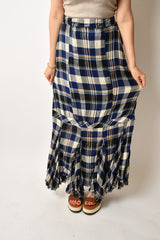 BORDEUAX PLAID SKIRT