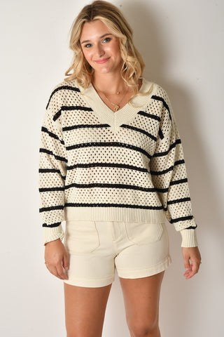AIRY OPENWORK SWEATER