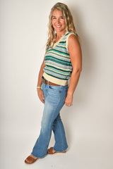 MULTI STRIPE SWEATER VEST