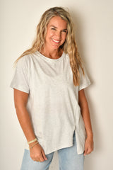 DOTTIE SLIT HEM TEE