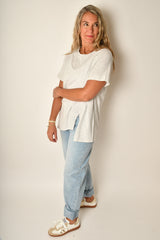 DOTTIE SLIT HEM TEE