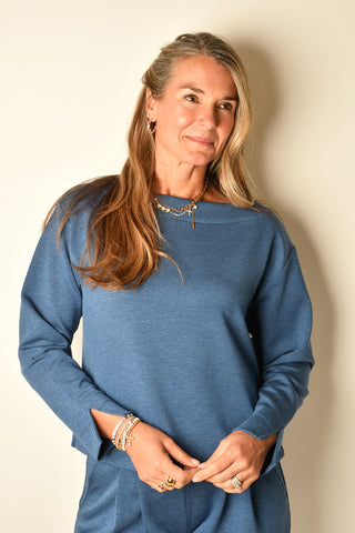 CLOUD SOFT BOATNECK KNIT TOP