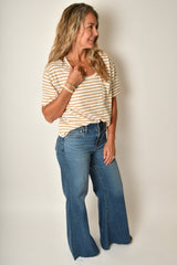 STRIPE SCOOP NECK + color