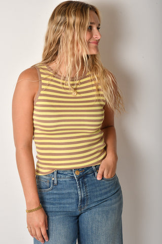STRIPE SWEATER TANK