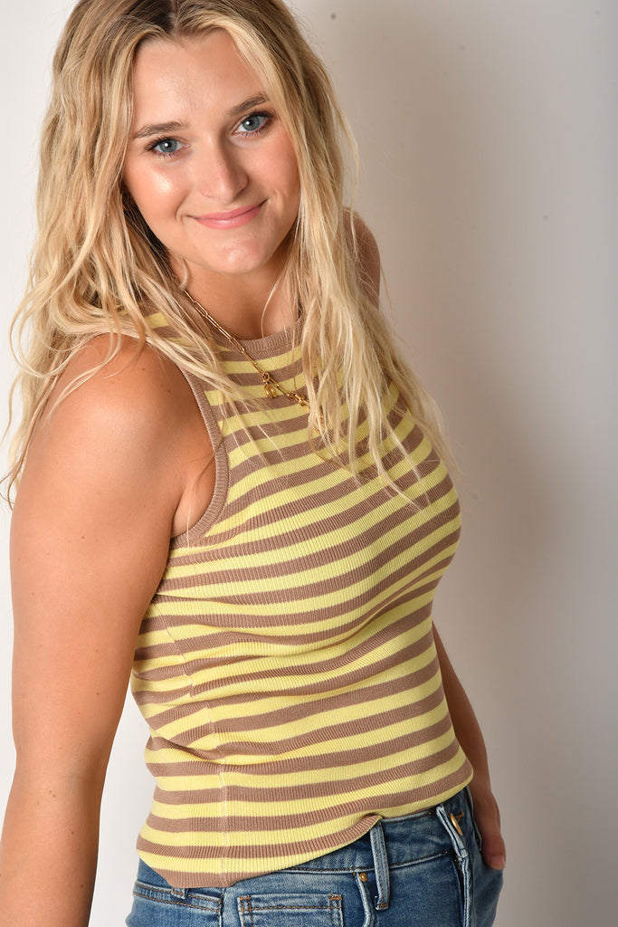 STRIPE SWEATER TANK