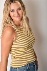 STRIPE SWEATER TANK