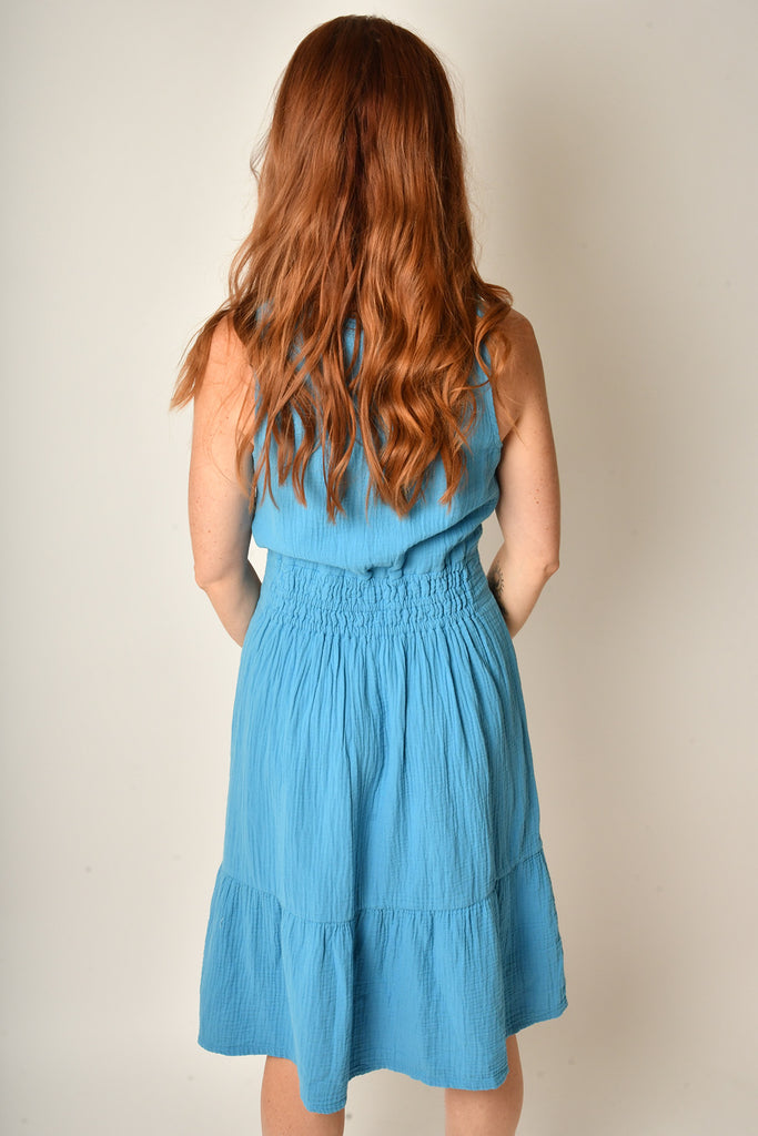 GAUZY MIDI DRESS