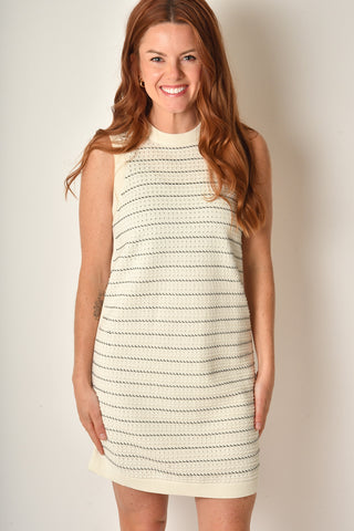 MINDY CONTRAST STITCH DRESS