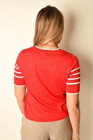 SHORT SLEEVE CREW KNIT