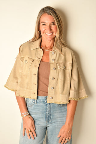 FRAYED FLOUNCE JACKET