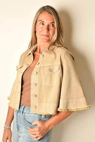 FRAYED FLOUNCE JACKET