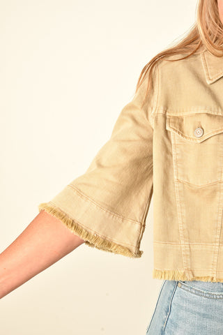 FRAYED FLOUNCE JACKET